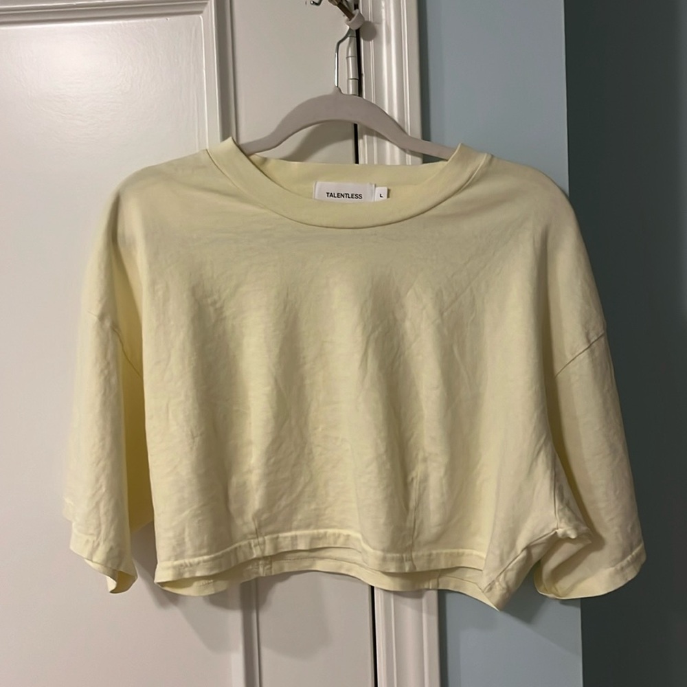 Yellow talentless crop top